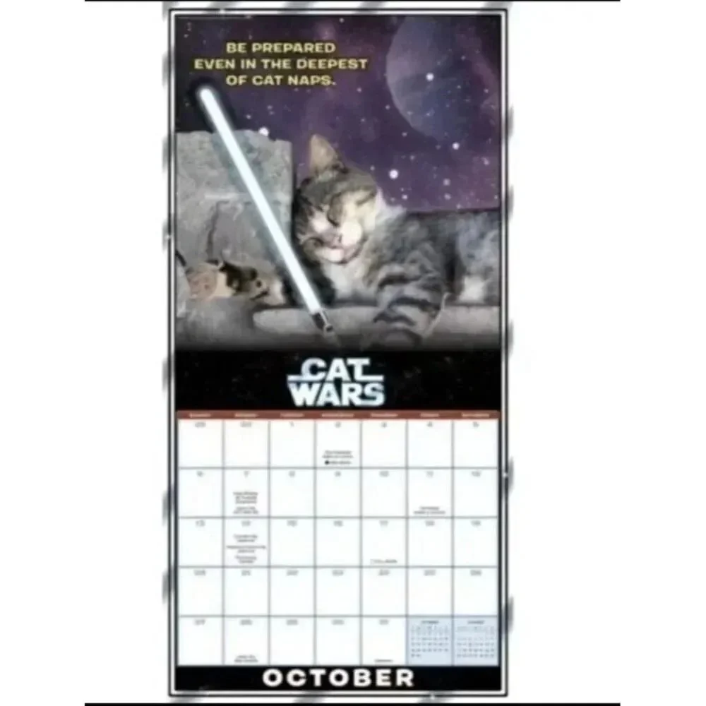 Cat Wars In A Galaxy Not Far Away Cats Rule 2024 Calendar 16 Month